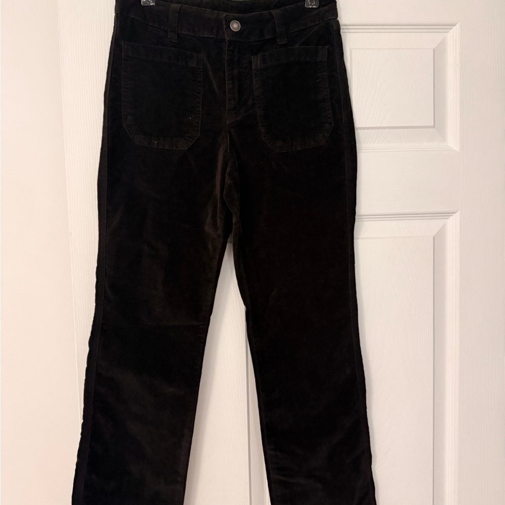 Free People Black Velvet Pants